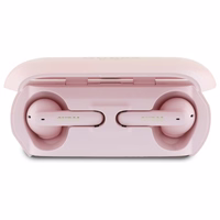 Guess Elongated Metalic Printed Logo Bluetooth TWS Kõrvaklapid + Docking Station - Roosa