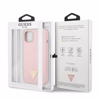 Guess GUHCP13SSLTGU iPhone 13 mini 5.4" lilla/lilla kõvakaaneline silikoonist kolmnurkne ümbris