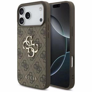 GUESS GUE005598 (4G PU Big Logo) kaitseümbris seadmele iPhone 18 Pro Max / 17 Pro Max, värv: pruun