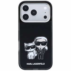 Karl Lagerfeld Smooth Karl & Choupette Bodies Sketch ümbris seadmele iPhone 18 Pro Max / 17 Pro Max, MagSafe-ühilduv – must
