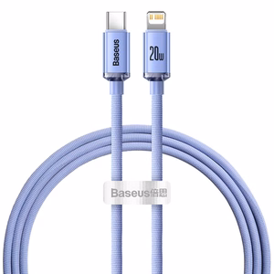 USB Кабель Baseus "CAJY000205" фиолетовый Type-C / Lightning 200см (до 20W)