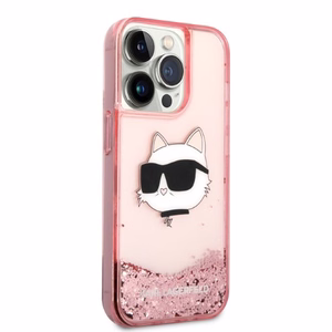 Karl Lagerfeld KLHCP14LLNCHCP iPhone 14 Pro 6.1" roosa/roosa hardcase Glitter Choupette Head