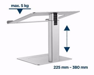 Gembird NBS-D1-02 sülearvuti alus hõbedane 39.6 cm (15.6")