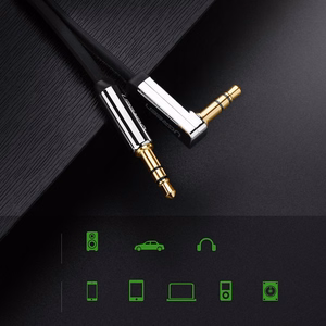 Ugreen lame AUX helikaabel 3.5mm mini jack 1m hõbedane (10597)