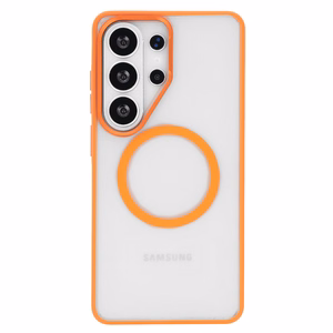 Liavec Soft Ümbris Metal Frame for Samsung Galaxy S26 Ultra oranž