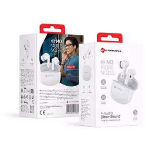 FORCELL F-AUDIO Clear Sound wireless earphones bluetooth TWS valge
