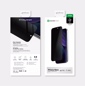 AmazingThing Titan Vision 7 Karastatud klaas jaoks iPhone 17 Pro Privacy
