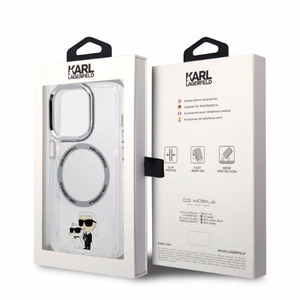 Karl Lagerfeld Iconic Karl&Choupette MagSafe ümbris jaoks iPhone 14 Pro - läbipaistev