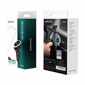 Car phone hoidja Borofone BH6, jaoks using on ventilation grille, magnetic fixing, must