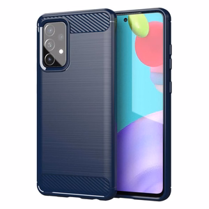 Carbon Case Paindlik kate TPU ümbris Samsung Galaxy A72 4G sinine