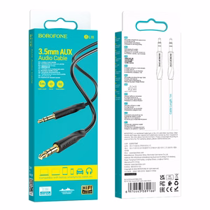 Borofone Kaabel AUX BL16 - jack 3,5mm to jack 3,5mm - 1 metr must