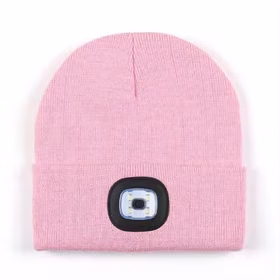 Hat with LED light roosa