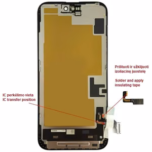 LTPO Soft OLED ekraan iPhone 15 Plus jaoks, 60 Hz
