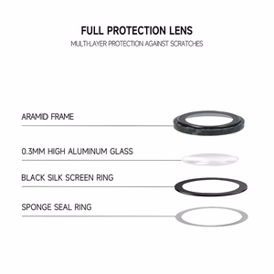Tempered glass Tel Protect 3D Lens Aramid Series on camera jaoks Iphone 17 Pro/17 Pro Max (lens 3 pieces)