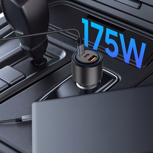 CC04 3-port PD175W car laadija - must