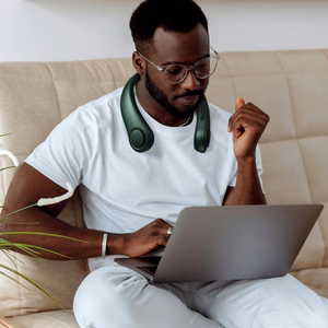 Jisulife Life3 kaasaskantav USB-kaelaventilaator, roheline