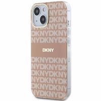 DKNY IML Mono & Stripe MagSafe ümbris jaoks iPhone 15 / 14 / 13 - roosa