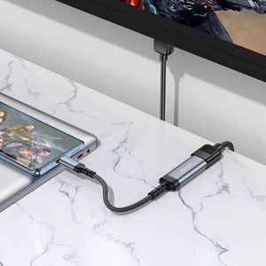 Konversioonikaabel USB C - HDMI emane Hoco 4K 30Hz 0,2 m UA43A terasehall