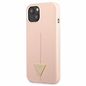 Guess GUHCP13MSLTGP iPhone 13 6.1" розовый/розовый жёсткий чехол Silicone Triangle
