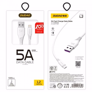 USB kaabel Dudao L2L valge Lightning 100cm (kuni 5A)