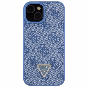 Guess GUHCP15SP4TDSCPB iPhone 15 6.1" синий/синий жёсткий чехол Crossbody 4G Metal Logo
