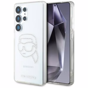 KARL LAGERFELD ümbris jaoks SAMSUNG S25 Ultra KLHCS25LHKHDCELT (IML Rhinestones K Head) läbipaistev