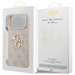 Guess 4G Big Logo Ümbris jaoks iPhone 17 Pro Max - Roosa