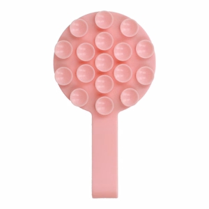 Silicone suction phone hoidja magnetic with ring MSH9 light roosa