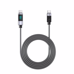 Orico LDC2C USB-C–USB-C PD kaabel LED-ekraaniga, 100 W, 480 Mbps, 2 m, 2 tk – must