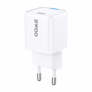BWOO GaN PD wall laadija 30W 1x USB-C port 1A valge