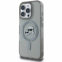 Karl Lagerfeld IML Metal Karl&Choupette Head MagSafe Ümbris jaoks iPhone 16 Pro - must