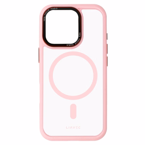 Liavec Hybrid Magsafe Clear Ümbris jaoks Iphone 16 Pro light roosa