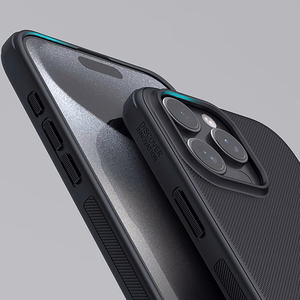 Nillkin Super Frosted Shield Pro ümbris jaoks iPhone 16 Pro - must