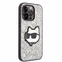Karl Lagerfeld KLHCP14LG2CPS iPhone 14 Pro 6.1" hõbedane/hõbedane hardcase Glitter Choupette Patch