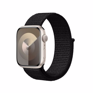 Crong Nylon Reflex Sport rihm Apple Watch 38 / 40 / 41 / 42 mm kellale, must