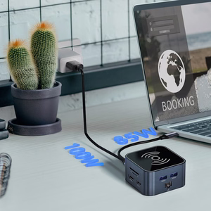 Hub USB-C 12 in 1 Wozinsky WHBC09Y8S multifunctional, with juhtmevaba charging function, aluminum, with 15 cm kaabel - hall