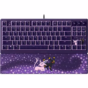 Razer Ornata V3 Tenkeyless Gaming keyboard Wired US Razer Mecha-Membrane Switches Wrist Rest Pokémon Espeon/Umbreon Edition