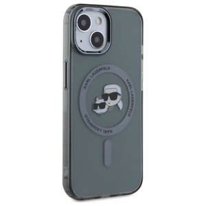 Karl Lagerfeld KLHMP15SHLSKCK iPhone 15 6.1" must/must hardcase IML Metal Karl&Choupette Head MagSafe