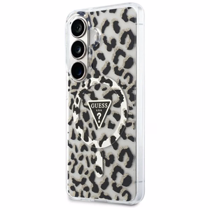 Guess ümbris IML Leopard Print Triangle MagSafe for Samsung Galaxy S26 must