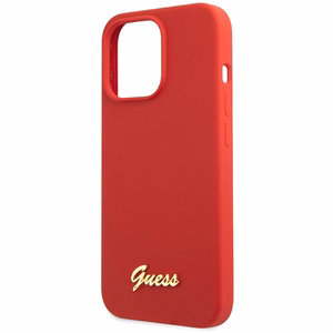 Guess GUHCP13XLSLMGRE iPhone 13 Pro Max 6.7" красный/бордовый хардкейс Silicone Vintage Gold Logo