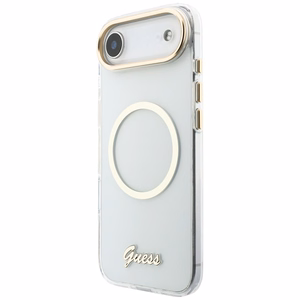 Guess IML Script Metal MagSafe Ümbris for iPhone Air - Clear