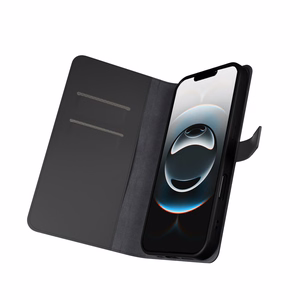 Puro Eco-Leather Ümbris jaoks iPhone 16E W/horiz.flip+2 Card Slot+Banknote Pocket+Cover must