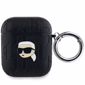 Karl Lagerfeld Monogram Karl Head ümbris jaoks AirPods 1 / 2 - must
