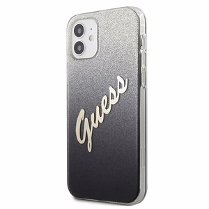 Guess GUHCP12SPCUGLSBK iPhone 12 mini 5.4" чёрный/чёрный жёсткий чехол Glitter Gradient Script