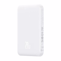 Magnetic Mini Powerbank Baseus 5000mAh, USB-C 20W (valge)