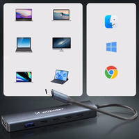 USB-C 6 in 1 Hub Wozinsky WHBC10Y4S Multifunctional, Aluminum, with 25 cm Kaabel - Hall