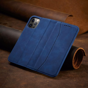 Magnet Fancy Case Case iPhone 12 Pro Max Kott Kaardikott Rahakott Card Stand Sinine