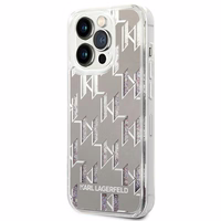 Karl Lagerfeld KLHCP14LLMNMS iPhone 14 Pro 6.1 "hardcase hõbedane / hõbedane Liquid Glitter Monogram