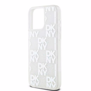 DKNY Liquid Glitter Multilogo ümbris jaoks iPhone 15 Pro Max - valge