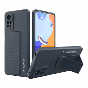 Wozinsky Kickstand Case silikoonist ümbris koos stendiga Xiaomi Redmi Note 11 Pro tumesinine